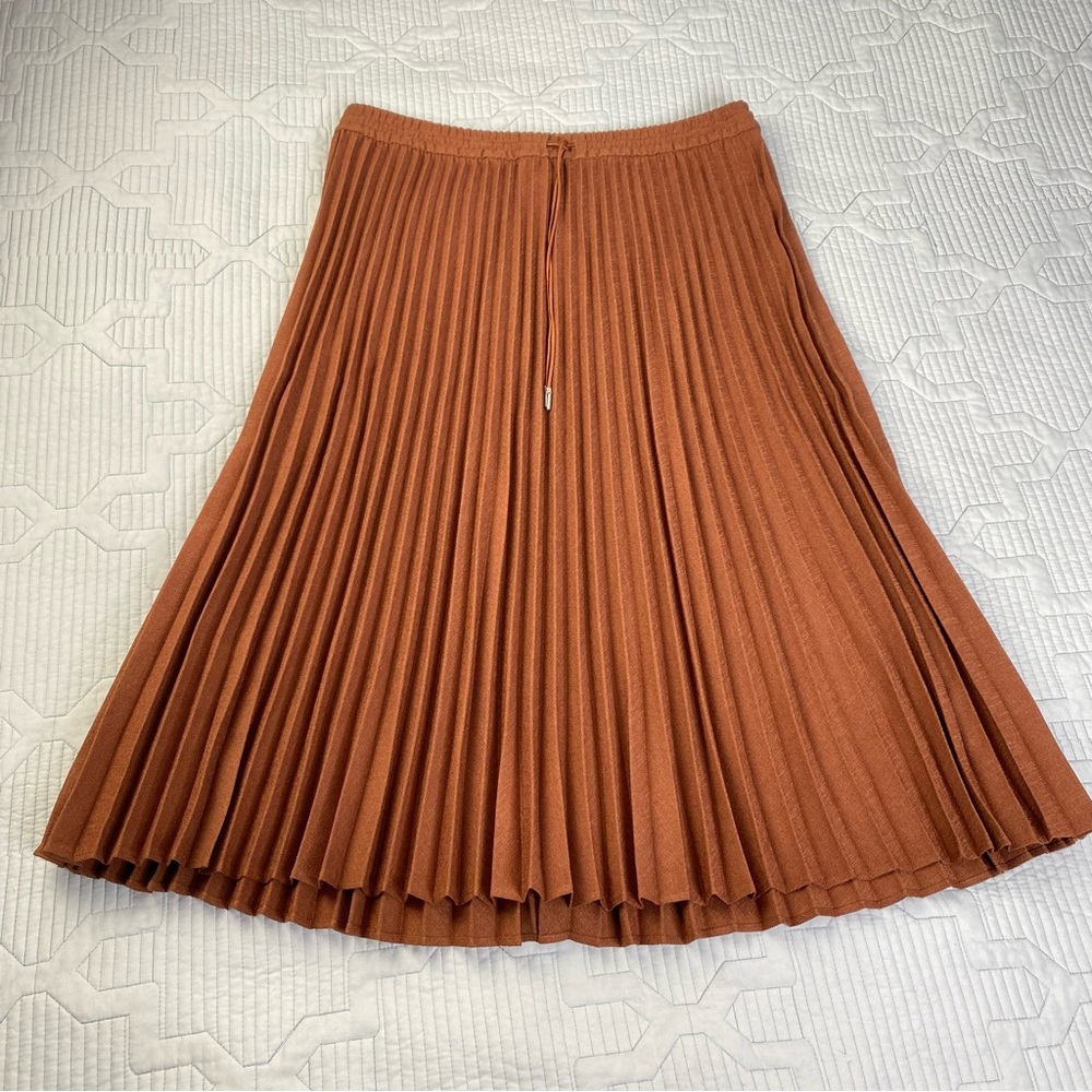 Lafayette 148 New York Pleated Rust Skirt 🍁